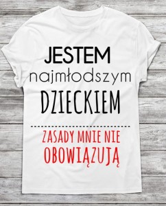Koszulka męska jestem najmłodszym dzieckiem 