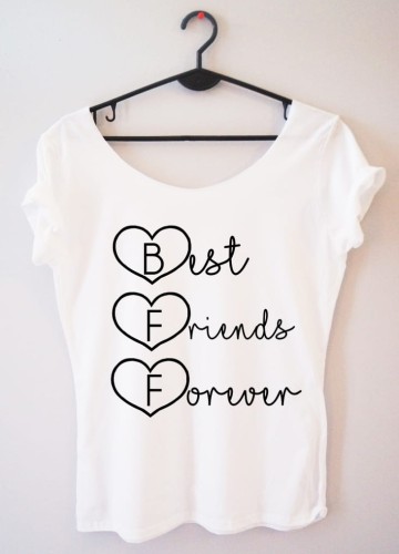 PROORIGINAL BLUZKA"BEST FRIENDS FOREVER =PIERWSZE LITERY W SERCACH"