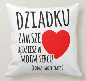 Poduszka na Dzień Babci i Dziadka 