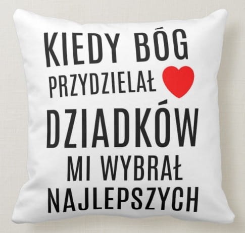 Poduszka na Dzień Babci i Dziadka