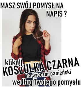 Bluzka na wieczór panieński  z twoim napisem CZARNA