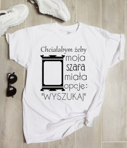 koszulka z napisem