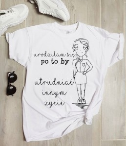 koszulka z napisem