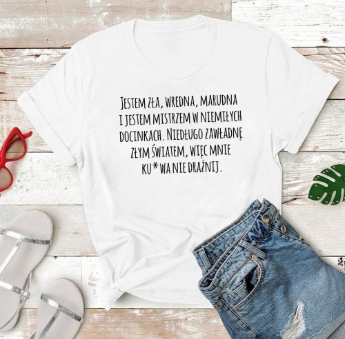 koszulka z napisem