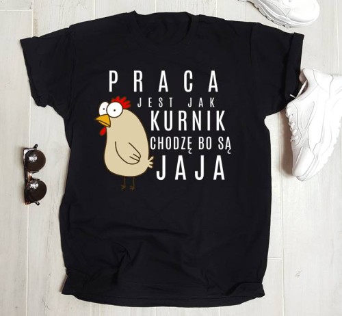 bluzka praca jest jak kurnik czarna