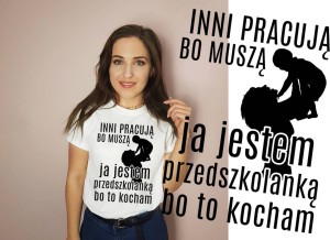 prezent dla przedszkolanki,koszulka dla przedszkolanki