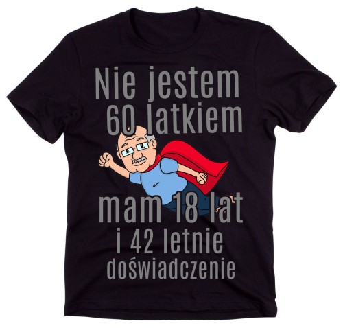 koszulka męska na 60 urodziny, prezent na 60