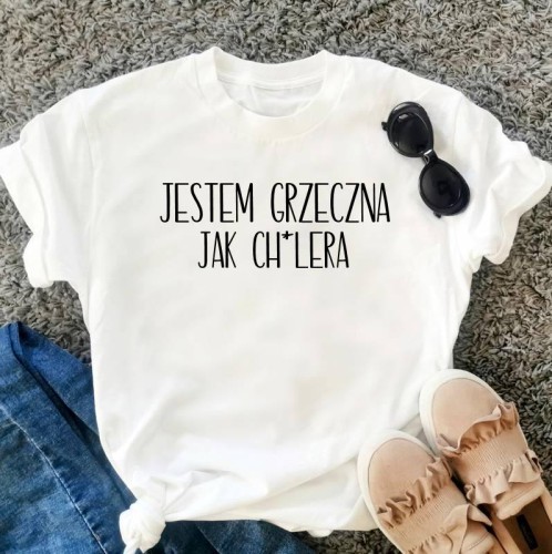 koszulka damska jestem grzeczna