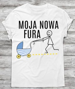 koszulka dla młodego taty, koszulka dla przyszłego taty, prezent na pępkowe