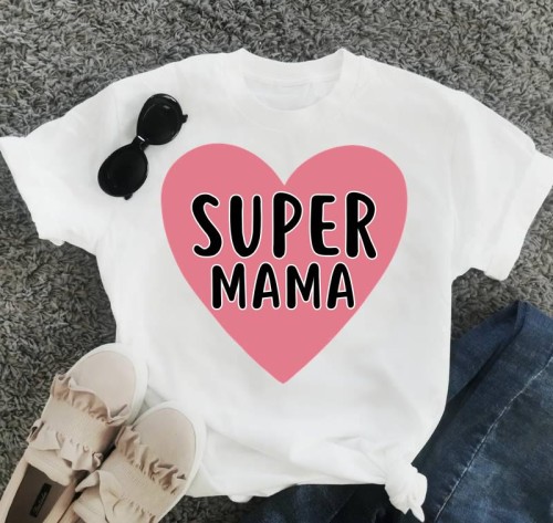 koszulka super mama z sercem