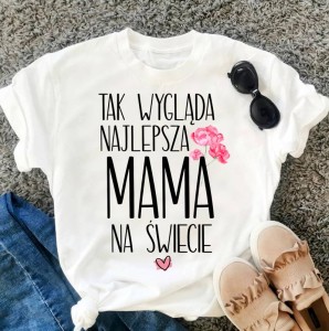 koszulka dla mamy najlepsza mama na świecie 