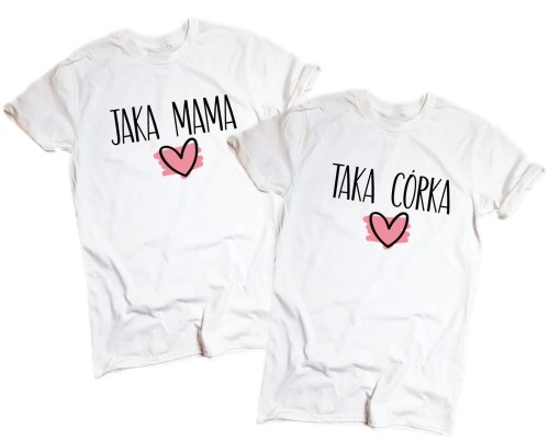koszulki dla mamy i córki - komplet jaka mama taka córka