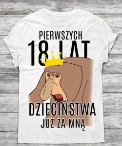 koszulka na 18 urodziny z nosaczem 