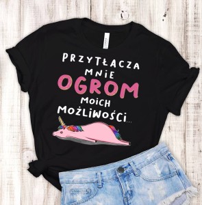 t-shirt damski z fajnym nadrukiem na prezent 
