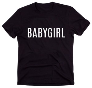 Czarny Klasyczny T-shirt"BABYGIRL"