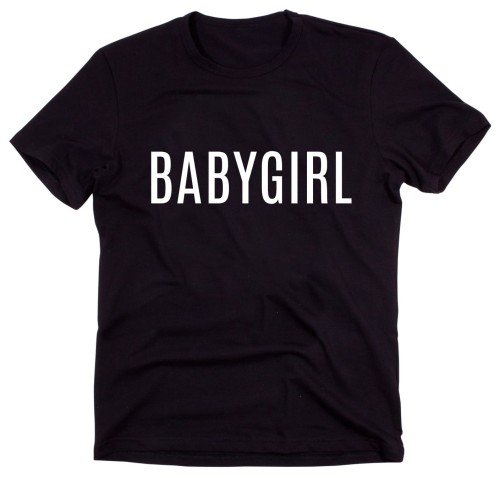 Czarny Klasyczny T-shirt"BABYGIRL"