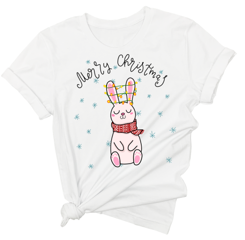 damska świąteczna koszulka z królikiem.png