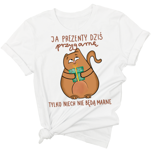 Biała damska koszulka świąteczna2.png