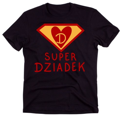 śmieszna koszulka dla dziadka super dziadek