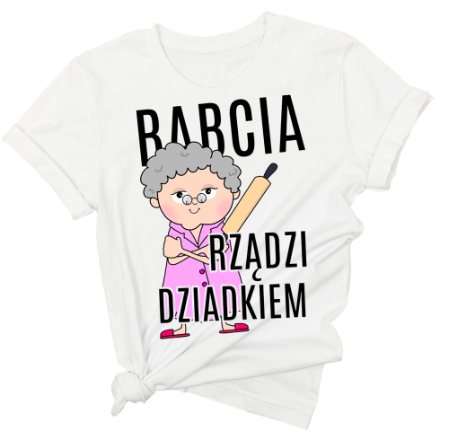 koszulka dla babci babcia rządzi dziadkiem