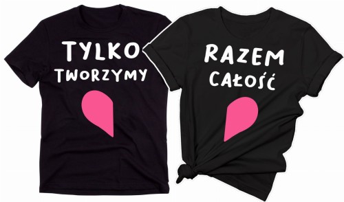zestaw koszulek dla pary TYLKO RAZEM.jpg