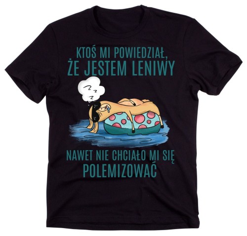 męska koszulka dla leniwego faceta