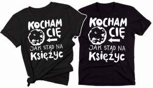 zestaw koszulek dla pary kocham cię 
