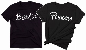zestaw koszulek dla pary piękna bestia 