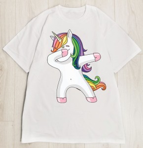 t-shirt oversize z unicornem 
