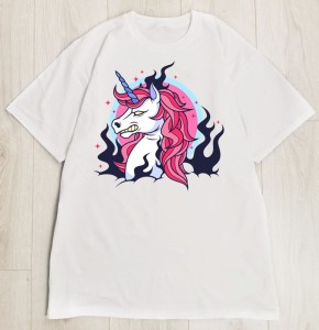  t-shirt oversize z unicornem 