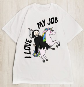  t-shirt oversize z unicornem