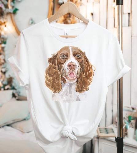 damska koszulka z rudym  Springer spanielem angielskim.jpg