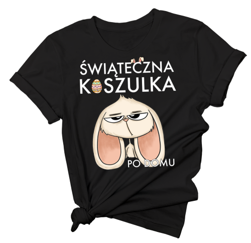 świąteczna koszulka damska z królikiem.png
