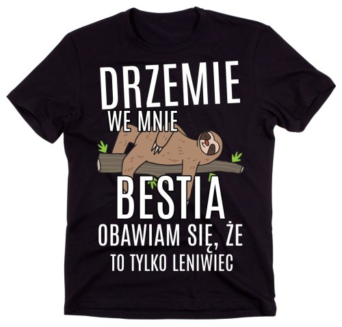 ZABAWNA MĘSKA KOSZULKA Z LENIWCEM.jpg