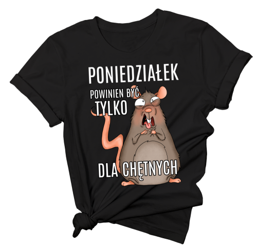 śmieszna koszulka poniedziałem powinien być.png