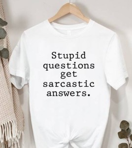 damski t-shirt z sarkastycznym napisem
