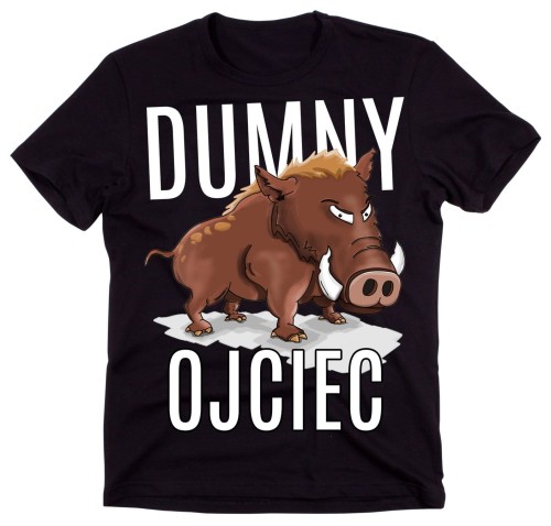 Koszulka dla taty, DUMNY OJCIEC Z DZIKIEM