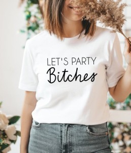 koszulka na panieński - let's party biała