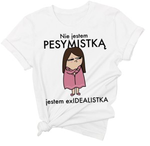 śmieszna koszulka dla pesymistki 