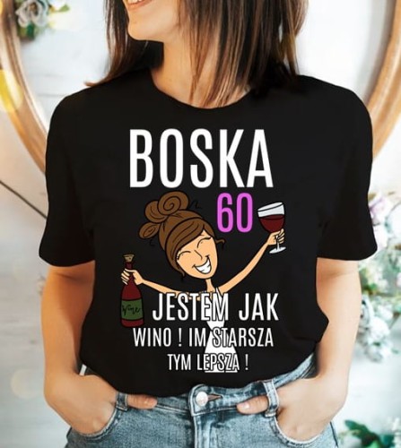 damska koszulka na 60 urodziny boska 60.jpg