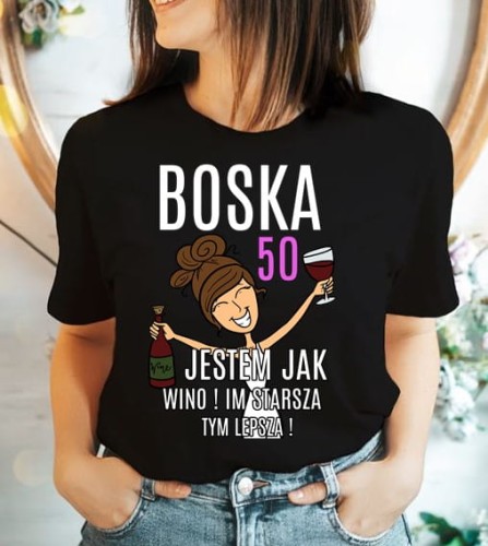 damska koszulka na 50 urodziny boska 50.jpg