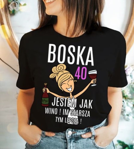 damska koszulka na 40 dla blondynki