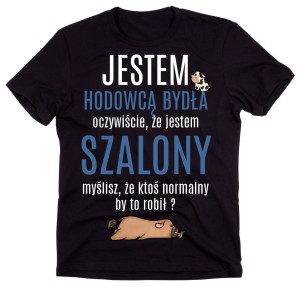 koszulka dla hodowcy bydła, koszulka dla rolnika hodującego krowy