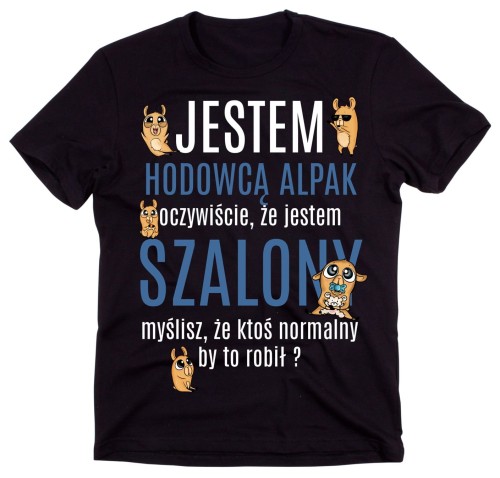 KOSZULKA DLA HODOWCY ALPAK, KOSZULKA Z ALPAKĄ,.jpg
