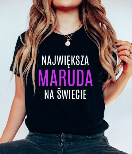 aaa damska śmieszna koszulka na prezent maruda