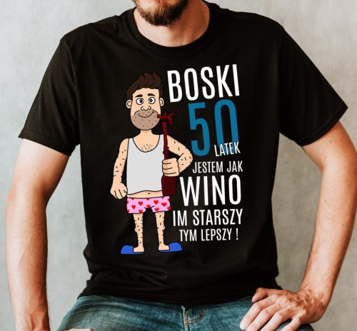 koszulka boski 50 latek męska ksozulka na urodziny.jpg