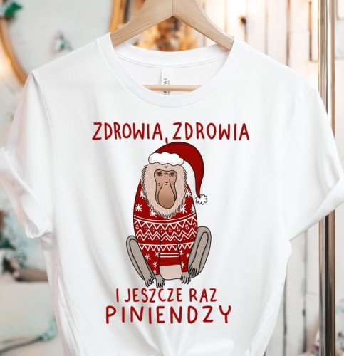 śmieszna damska koszulka z życzeniami na świeta.JPG