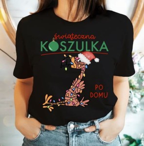 świąteczna koszulka damska na prezent na święta