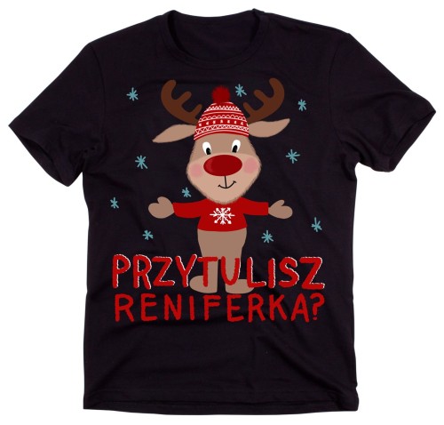 męska koszulka świąteczna z reniferem.jpg