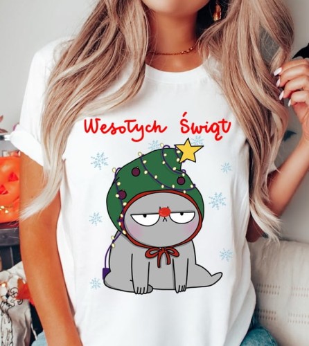 damska koszulka wesołcyh świąt.JPG